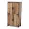 Baxton Studio Cyrille Farmhouse Rustic Finished Wood 4-Door Shoe Cabinet 169-10888 - alternate 1